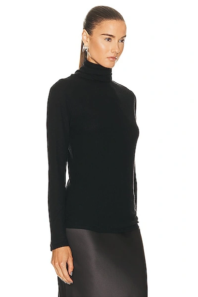 Loulou Studio Gallinara Long Sleeves Top In Black
