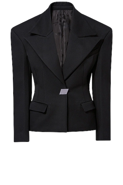 Shop Attico Tailored Blazer In Black
