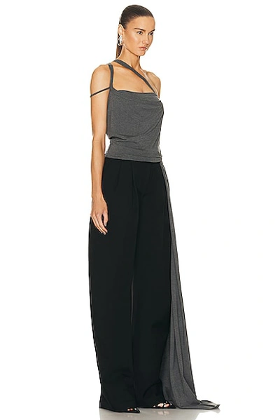 Attico Sleeveless Tank Top In Dark Grey