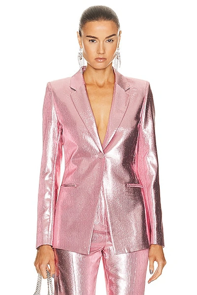 Shop Rabanne Metallic Blazer In Pink