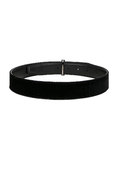 Shop Tom Ford Velvet 30mm Belt In Black