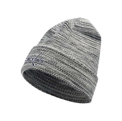 Shop Adidas Originals Adidas  Black/white Washington Capitals Marled Cuffed Knit Hat