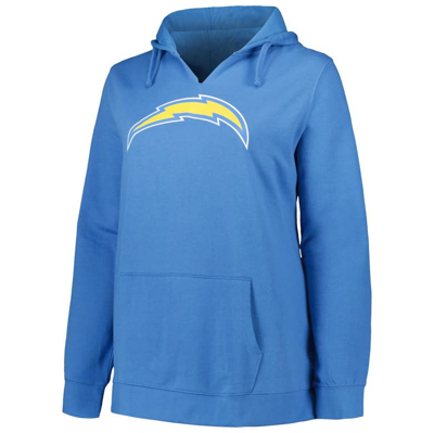 Shop Profile Justin Herbert Powder Blue Los Angeles Chargers Plus Size Player Name & Number Pullover Hood