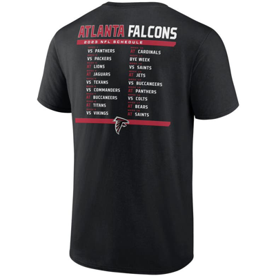 Shop Fanatics Branded Black/white Atlanta Falcons Two-pack 2023 Schedule T-shirt Combo Set