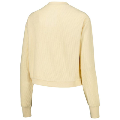 Shop League Collegiate Wear Cream Lsu Tigers Timber Cropped Pullover Sweatshirt