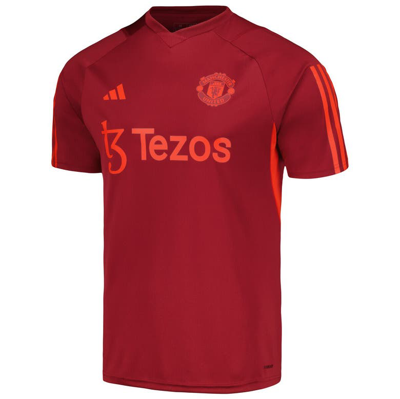 Shop Adidas Originals Adidas Burgundy Manchester United 2023/24 Training Jersey