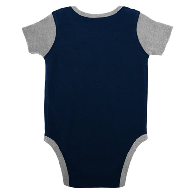 Shop Outerstuff Newborn & Infant Navy/heather Gray Dallas Cowboys Home Field Advantage Three-piece Bodysuit, Bib & B