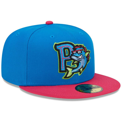 Pensacola Blue Wahoos New Era Theme Night On Field 59FIFTY Fitted Hat -  Pink/Blue