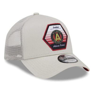 Shop New Era Cream Atlanta United Fc Established Patch 9forty A-frame Trucker Adjustable Hat