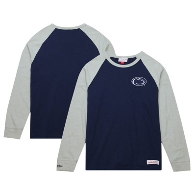 Shop Mitchell & Ness Navy Penn State Nittany Lions Legendary Slub Raglan Long Sleeve T-shirt