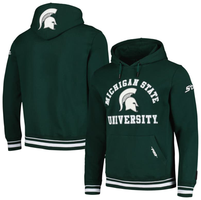 Shop Pro Standard Green Michigan State Spartans Classic Stacked Logo Pullover Hoodie
