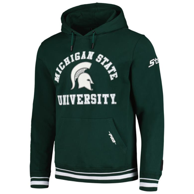 Shop Pro Standard Green Michigan State Spartans Classic Stacked Logo Pullover Hoodie