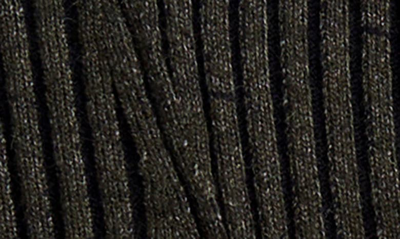 Shop Varley Carmen Rib Knit Zip-up Cardigan In Dark Olive