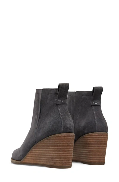 Shop Toms Clare Wedge Bootie In Dark Grey