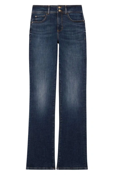 Shop Guess Shape Up Straight Leg Jeans In Blue