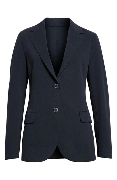 Shop Eleventy Single Breasted Cotton Blend Blazer In 11 - Navy