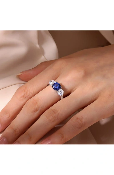 Lafonn Classic Lab Created Sapphire & Simulated Diamond Ring In Blue