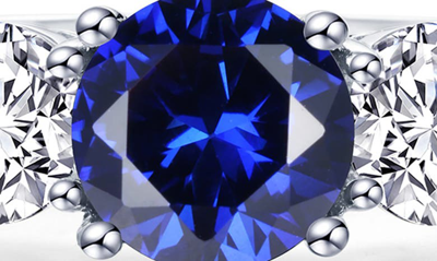 Lafonn Classic Lab Created Sapphire & Simulated Diamond Ring In Blue
