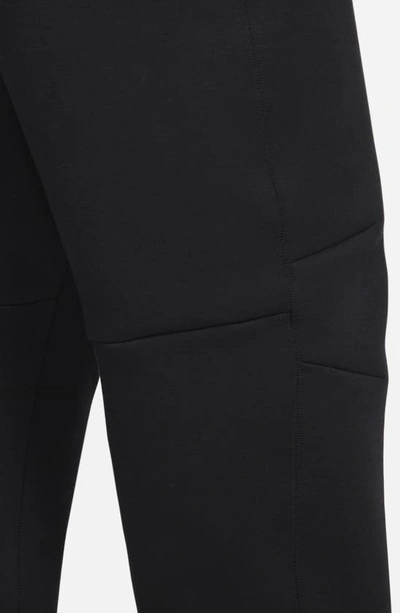Shop Nike Tech Fleece Open Hem Pants In Black/ Black
