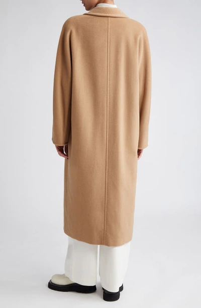 Shop Weekend Max Mara Madame Double Breasted Wool & Cashmere Belted Coat In Camel