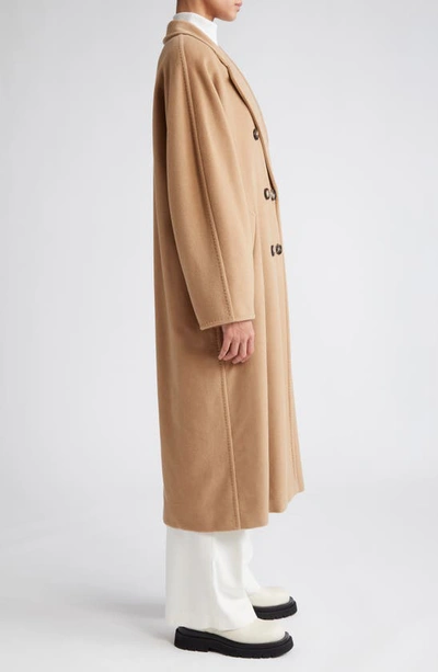 Weekend Max Mara Max Mara Madame Double Breasted Wool & Cashmere Belted Coat In Camel
