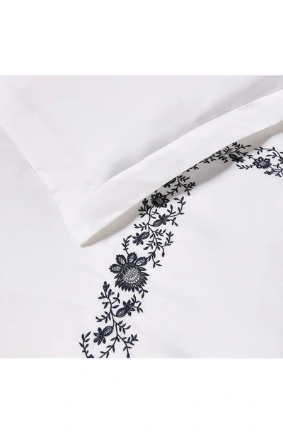 Shop Ralph Lauren Eloise Embroidered Organic Cotton Duvet Cover In Polo Navy