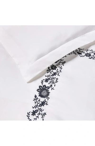 Polo Ralph Lauren Eloise Embroidered 624 Thread Count Organic Cotton Duvet Cover In Polo Navy