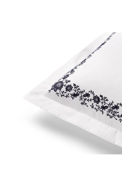 Shop Ralph Lauren Eloise Embroidered Organic Cotton Pillow Sham In Polo Navy