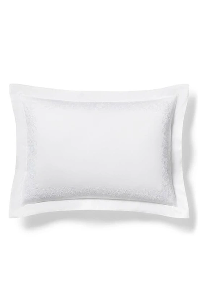 Shop Ralph Lauren Eloise Embroidered Organic Cotton Pillow Sham In Studio White