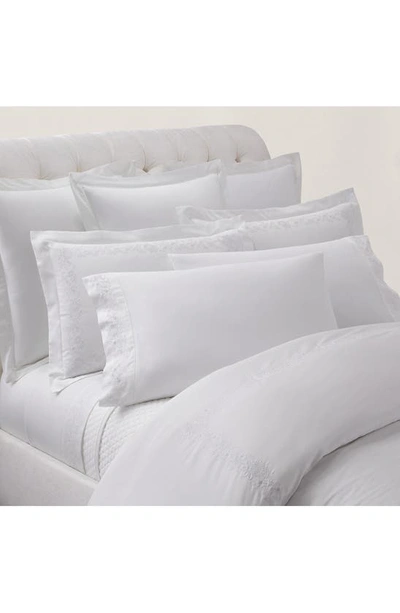 Polo Ralph Lauren Eloise Embroidered 624 Thread Count Organic Cotton Pillow Sham In Studio White