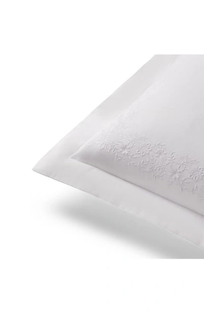 Shop Ralph Lauren Eloise Embroidered Organic Cotton Pillow Sham In Studio White