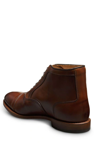Allen Edmonds Park Cap Toe Boot In Dark Chili