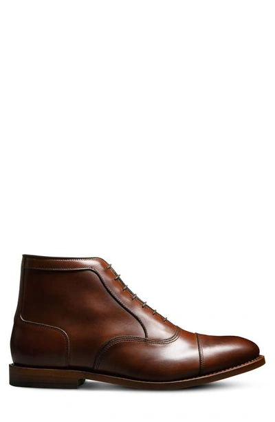 Allen Edmonds Park Cap Toe Boot In Dark Chili