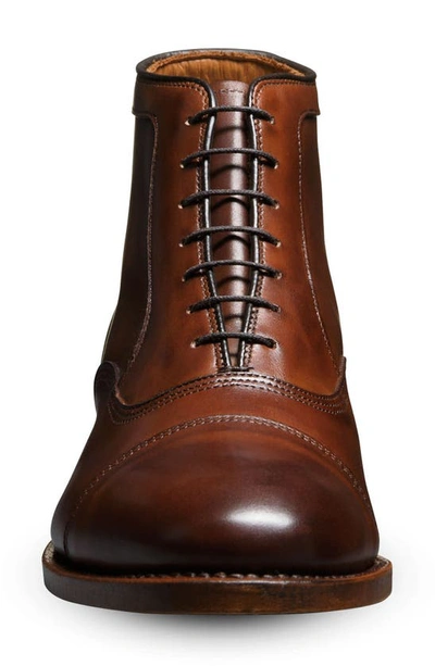 Shop Allen Edmonds Park Cap Toe Boot In Dark Chili