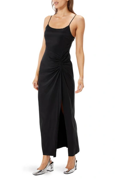 Shop Sophie Rue Mal Ruched Slipdress In Black