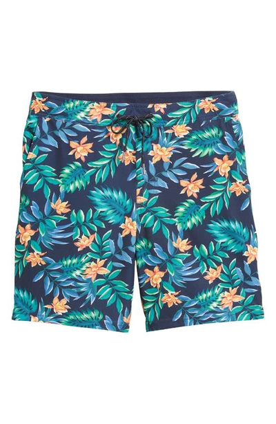 Shop Fair Harbor The Ozone Water Repellent Board Shorts In Blue Palms