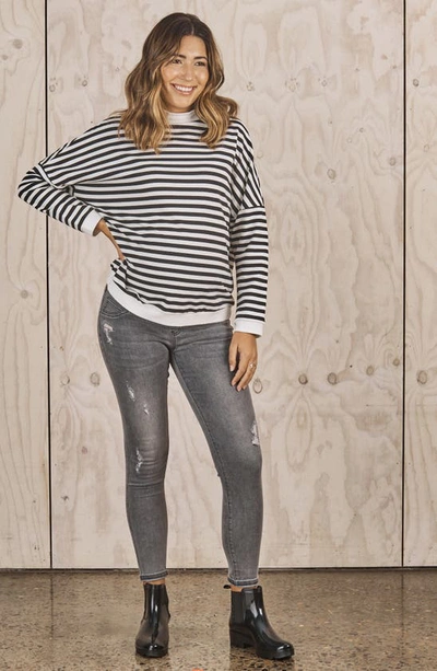 Angel Maternity Claire Over The Bump Skinny Maternity Jeans In Charcoal