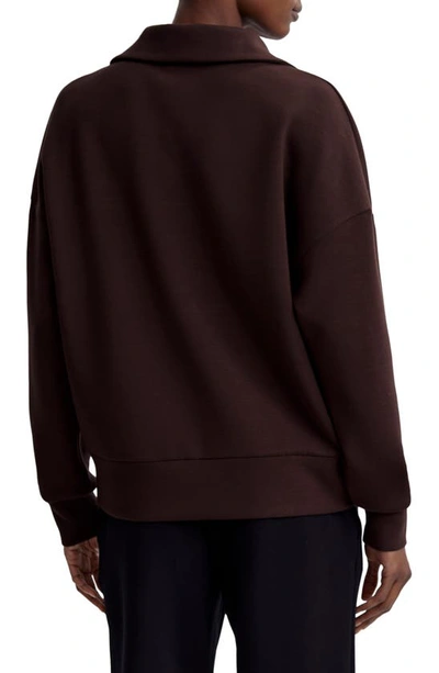 Shop Varley Keller Half Zip Top In Coffee Bean