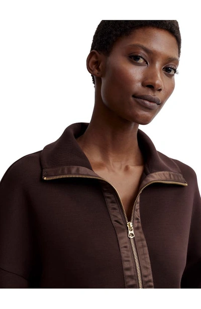 Shop Varley Keller Half Zip Top In Coffee Bean