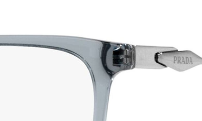 Shop Prada 55mm Rectangular Optical Glasses In Crystal