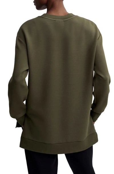Shop Varley Charter Oversize Sweatshirt In Olive Night