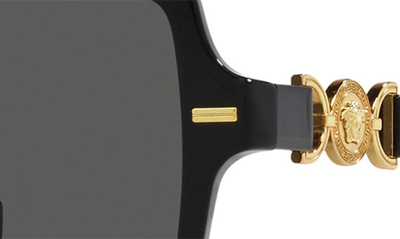 Shop Versace 55mm Square Sunglasses In Black