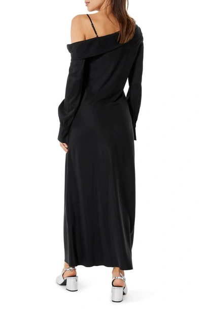 Shop Sophie Rue Mercer Cold Shoulder Long Sleeve Dress In Black