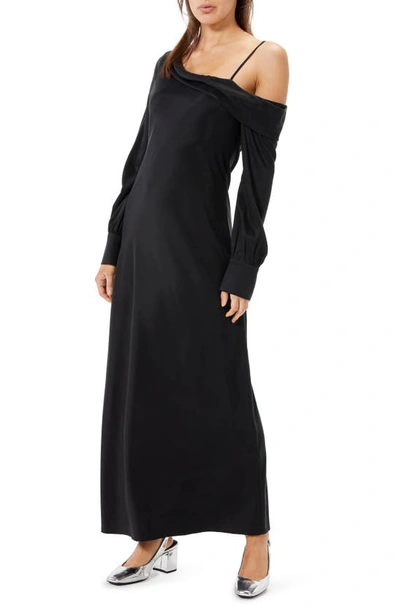 Shop Sophie Rue Mercer Cold Shoulder Long Sleeve Dress In Black