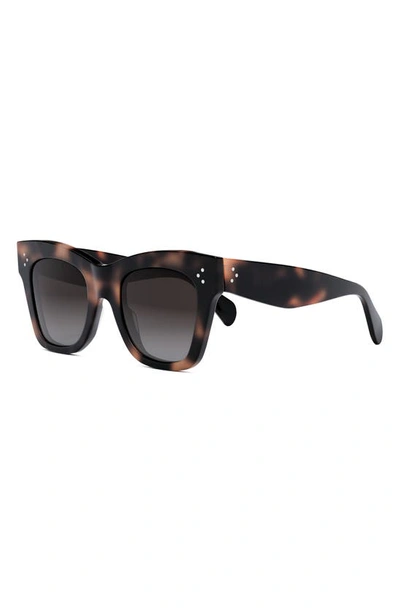 Shop Celine Bold 3 Dots 50mm Small Gradient Butterfly Sunglasses In Havana / Gradient Roviex