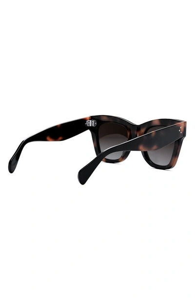 Shop Celine Bold 3 Dots 50mm Small Gradient Butterfly Sunglasses In Havana / Gradient Roviex