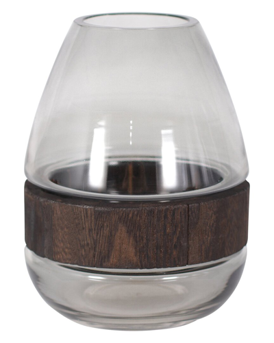 Shop Sagebrook Home 8in Belly Vase With Wood Band