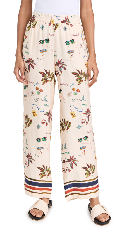 Shop Scotch & Soda Gia Printed Wide Leg Pants Festival Trinket