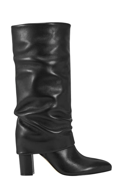 Shop Marc Fisher Ltd Larita Pointed Toe Boot In Black Leather