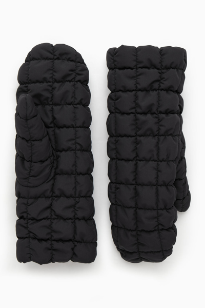 Shop Cos Quilted Mittens In Black